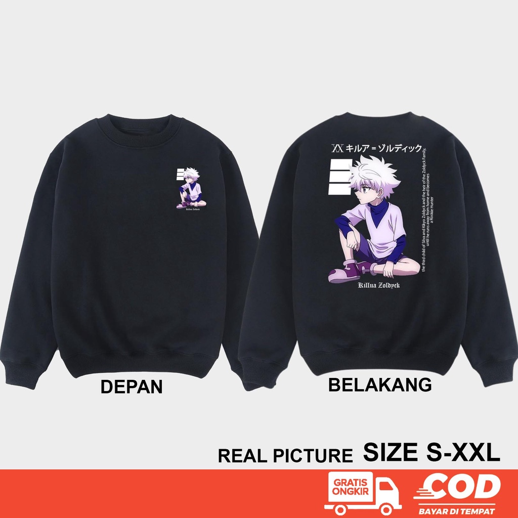 Anime S-XXL KILLUA ZOLDYCK X HUNTER X HUNTER GON FREECSS ANIME MANGA SWEATER  | Shopee Singapore