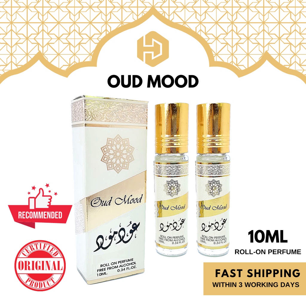 [SG] Oud Mood Rollon Perfume Attar Perfume Ard Al Zaafaran No Alcohol Shopee Singapore