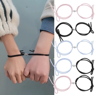Cheap Fashion 4pcs/set Best Friend Forever Clover Magnetic Bracelet for  Women Girl Black Rope Friendship Bracelet Jewelry Gift