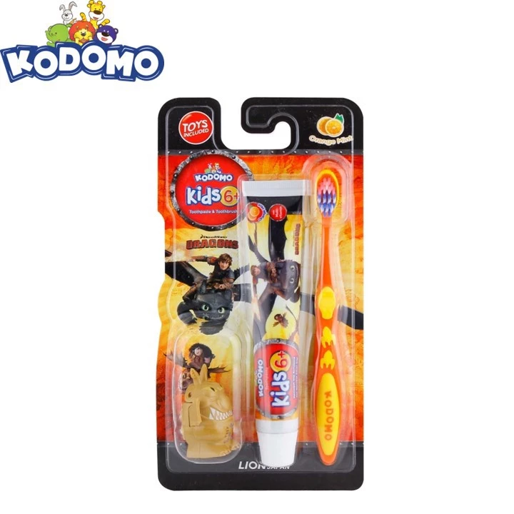 Kodomo Sikat Gigi Orange Mint Koukou 2 In 1 - Gambar 4