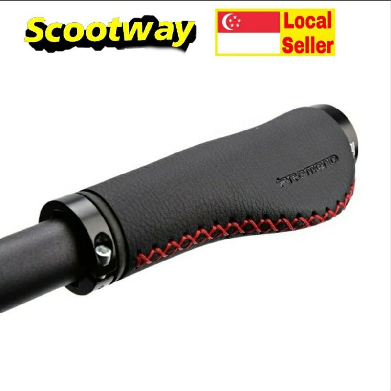 Promend Bicycle Grips Anti Skid Comfortable Fiber leather Lock on Road Mountain Bike Handle Bar Grip Shopee Singapore