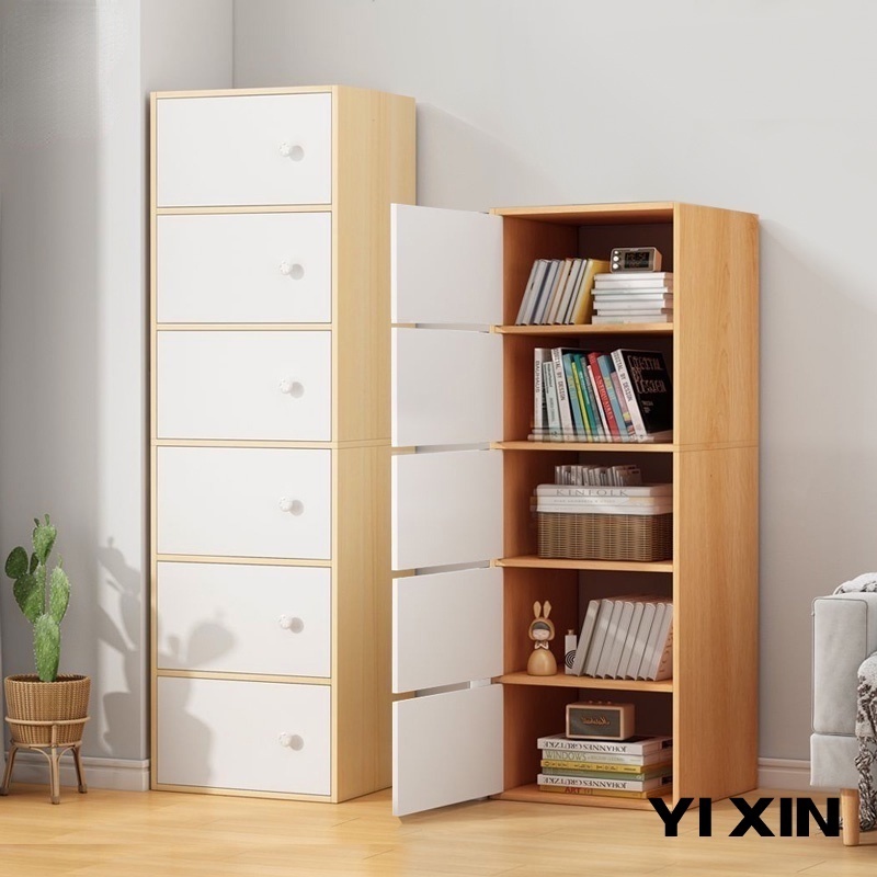 YIXIN Living Room Wooden Tier Cabinet Storage Cabinet With Door Bedroom ...