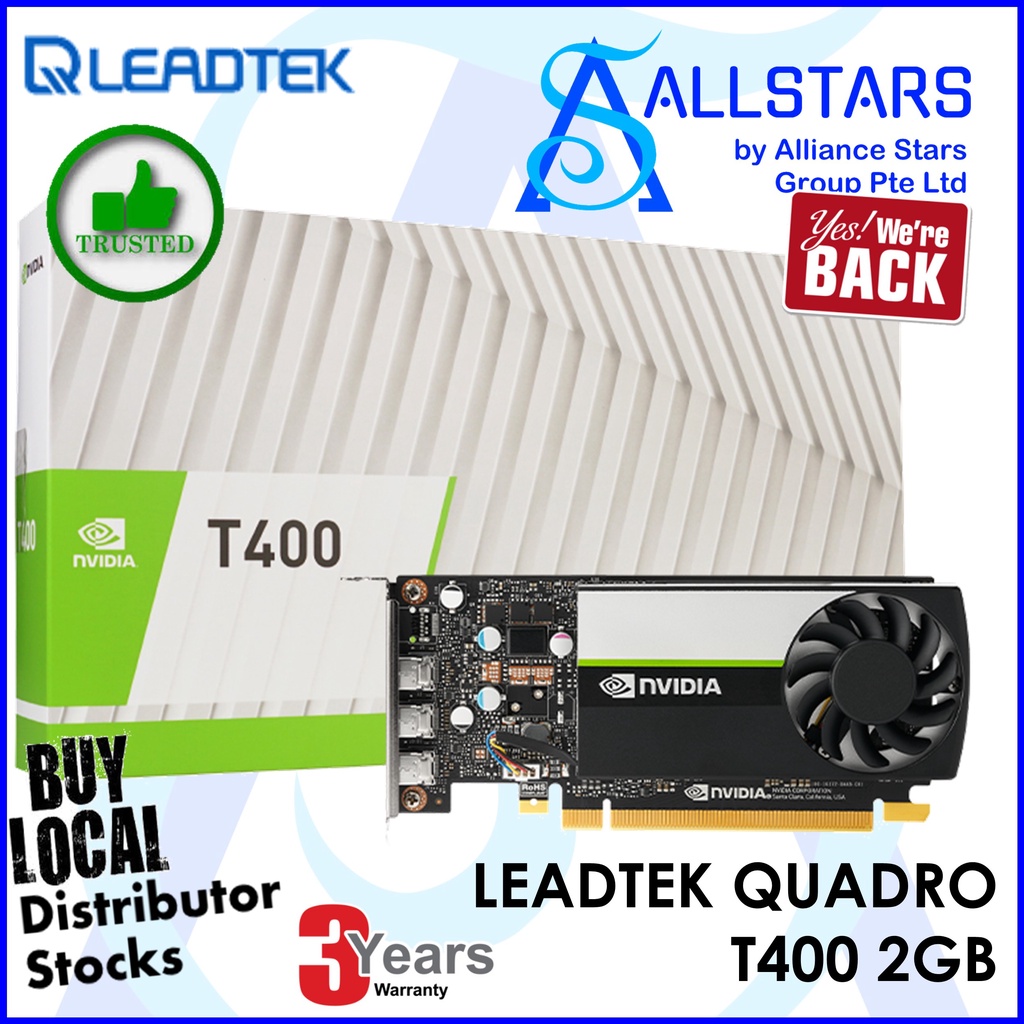 Leadtek NVIDIA Quadro T400 2GB Graphics Card PG172 900 5G172 2500 