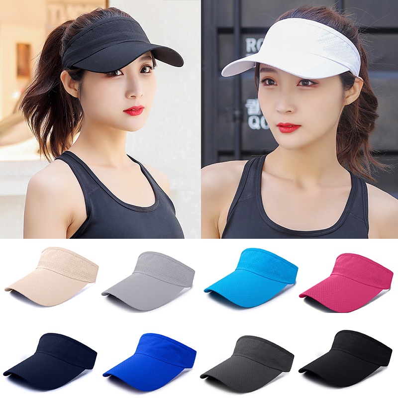 Summer Hat Breathable Air Sun Hats Men Women Adjustable Visor Cap