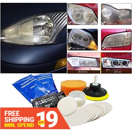 Car Headlight Lens Restoration Kit System Professional Restorer