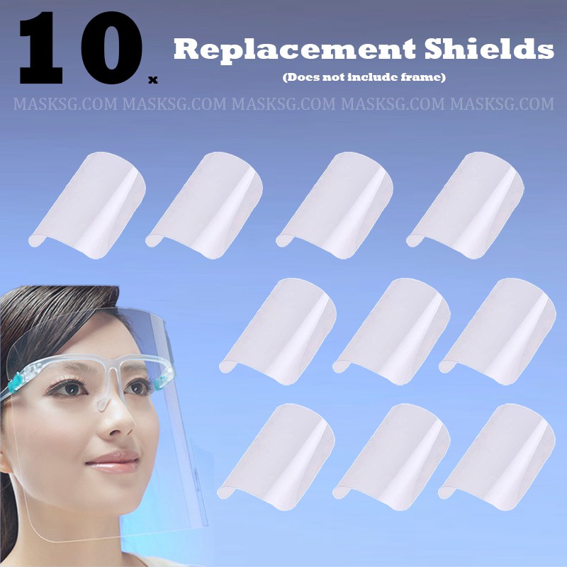 🥇🥇 REPLACEMENT Face Shield Visor BUNDLE🥇 [Reusable Mask] 🥇 SINGAPORE ...