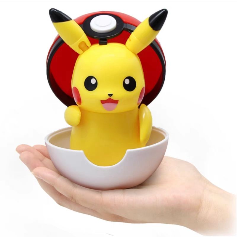 Genuine Pokemon Figures Pocket Monster Pet Elf Ball Box Deformation Toy  Pikachu Anime Figure Model Kids Gift