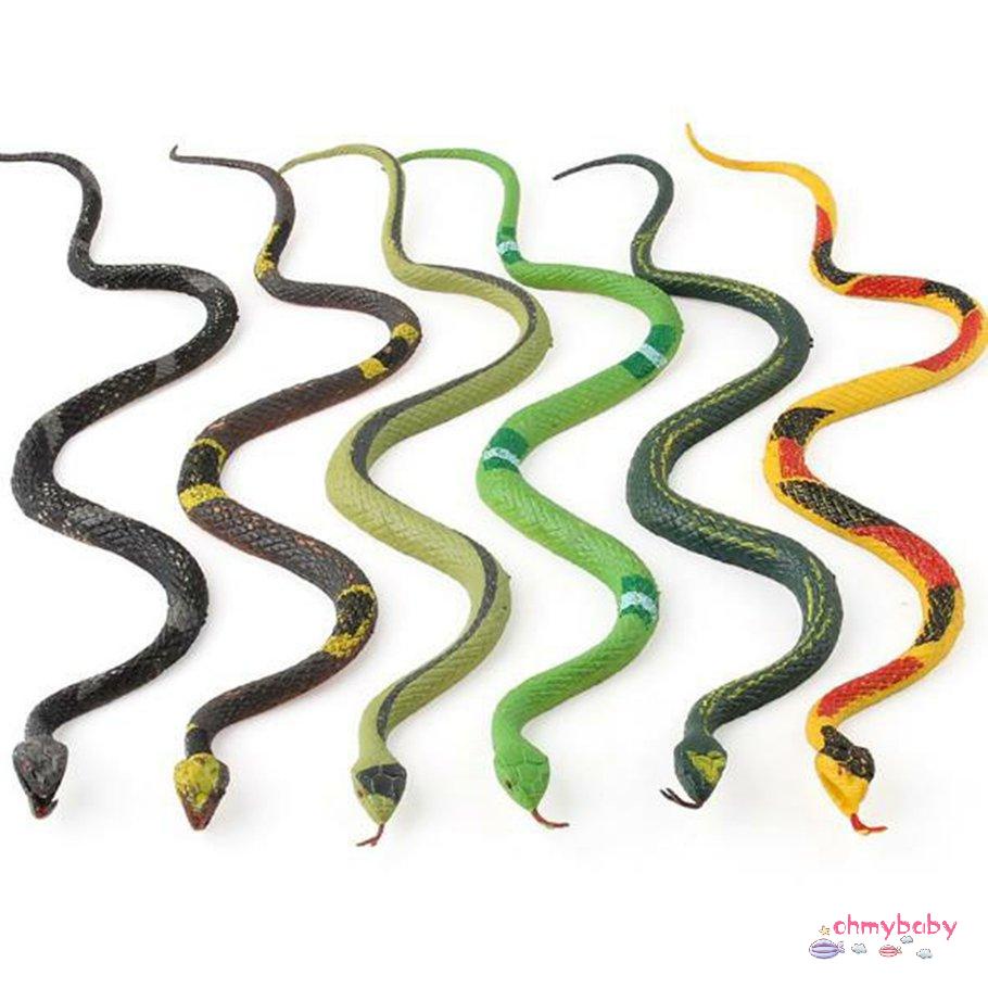 6pcs Rubber Snake Toys For Kids Garden Decoration Tricky Toys