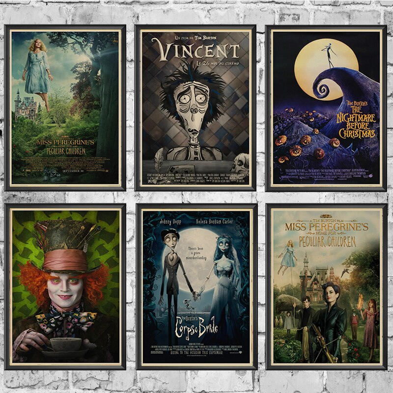 Tim Burton Posters.The Corpse. Bride Johnny Depp Vintage Retro