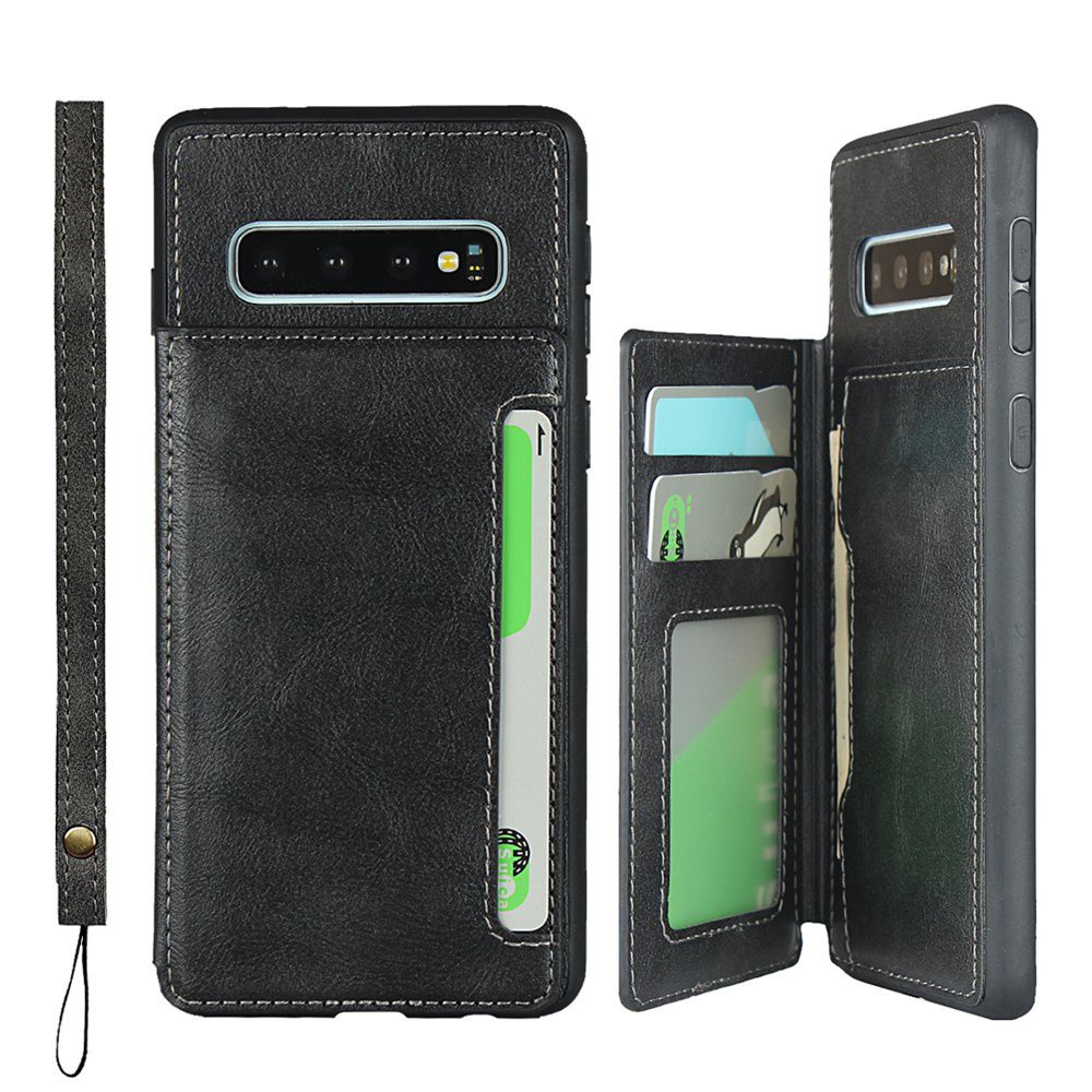 Luxury Card Holder Casing Samsung Galaxy S10 Plus S10e Pu Leather Soft 