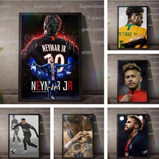 Neymar PSG Poster Football Wall Art Soccer Decor 