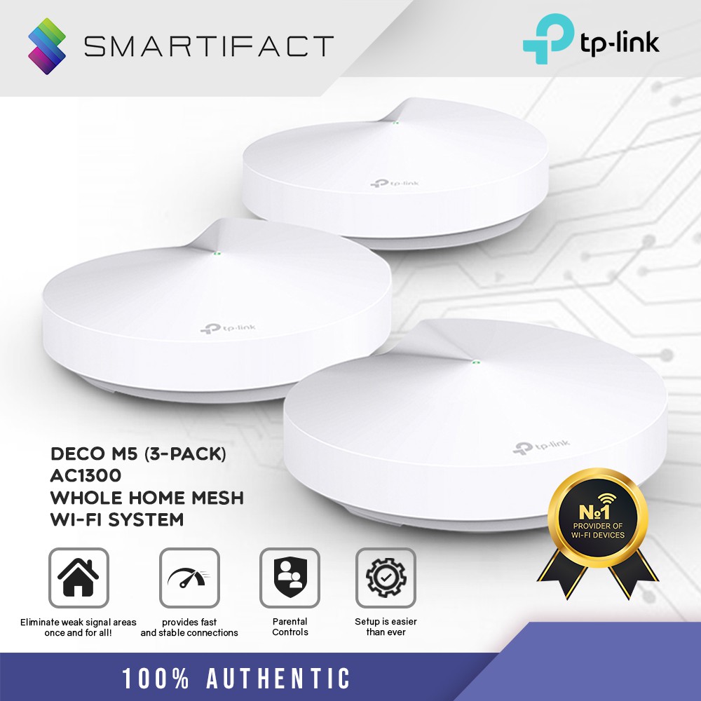 TP-Link Deco M5 (3-pack) AC1300 Whole Home Mesh Wi-fi System | Shopee ...