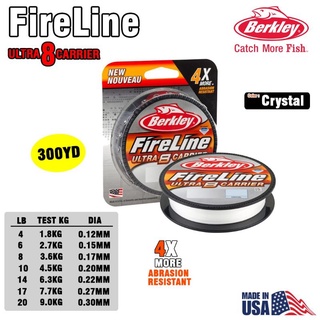 Berkley Fireline® Crystal Braided Super line Fishing Line 4 Lb. 1.8kg 