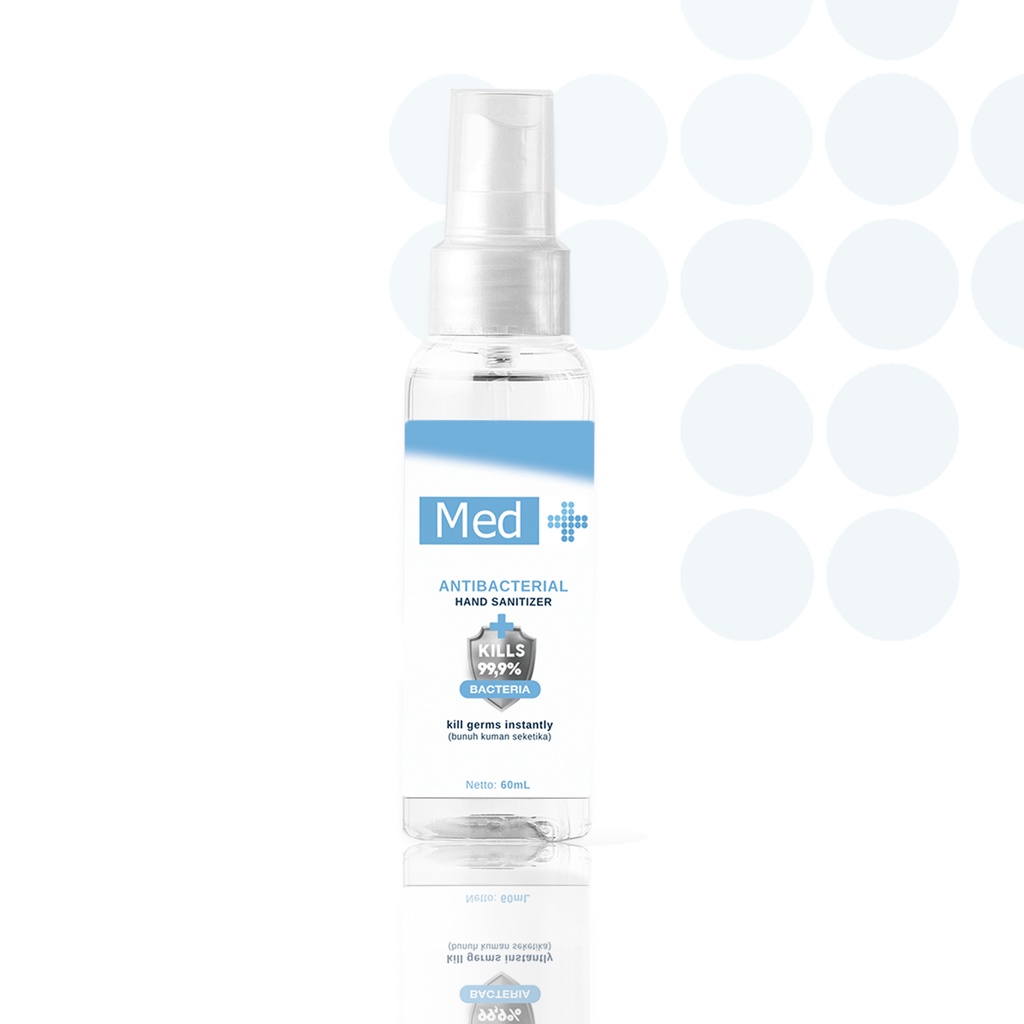 Med+ Hand Sanitizer Waterbase Spray 30ml/60ml Alkohol 70% / Antiseptik Spray Pembersih Tangan - Gambar 3