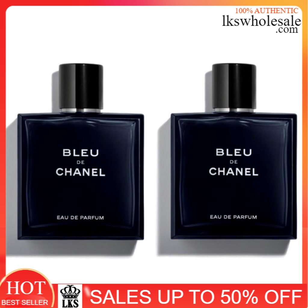 2 Bottle Bleu EDP 100ML Pour Homme For Men Perfume Gift Set | Shopee ...