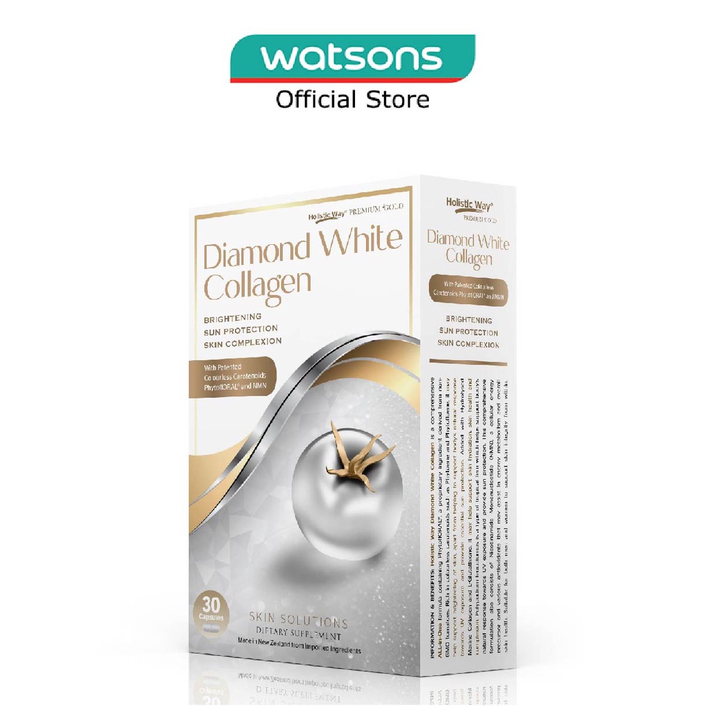 HOLISTIC WAY Premium Gold Diamond White Collagen Capsule (For Brightening + Sun Protection + Skin Complexion) 30s