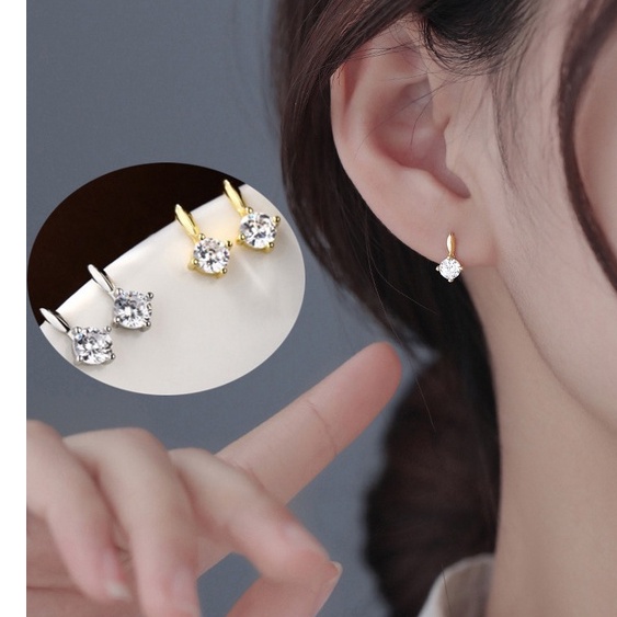 Gold deals zircon earrings