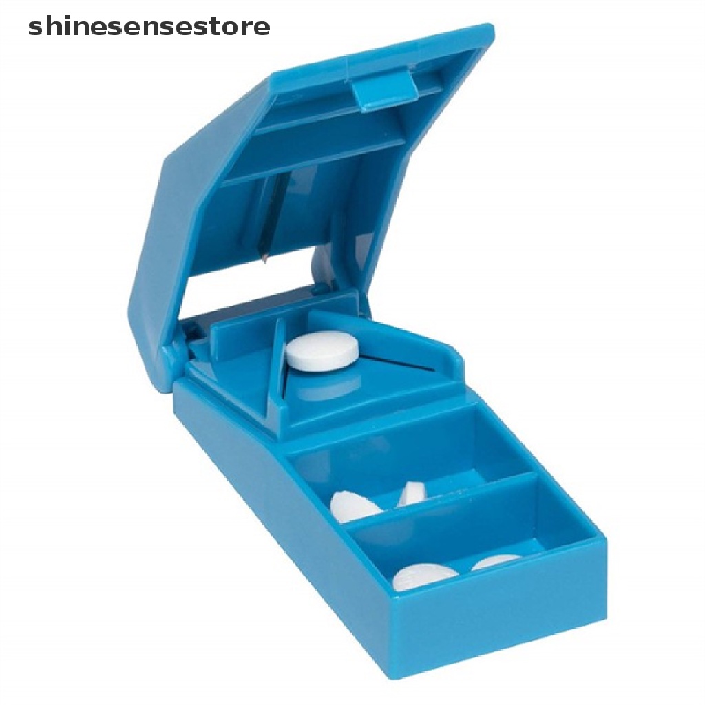 【shine】 NEW Portable Tablet Pill Splitter Medicine Cutter Quarter