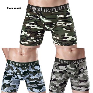 Mens Ice Silk Underwear Long Leg Boxer Briefs Trunk Sport Shorts