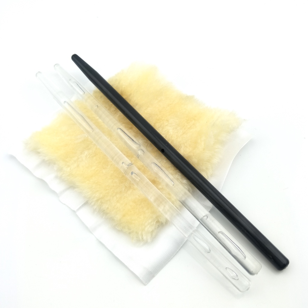Physic Lab Plastic & Rubber rod with Silk Static Electricity Experiment ...