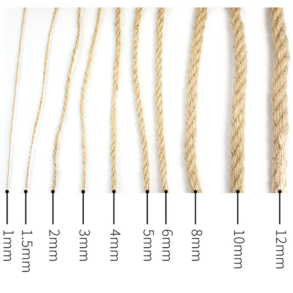 Diameter 1mm to 5mm Jute Rope Twine String for for Floristry