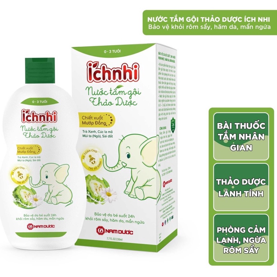 Ichy Herbal Bath And Shampoo 230ml Vial (03 Years Old) Protect Your