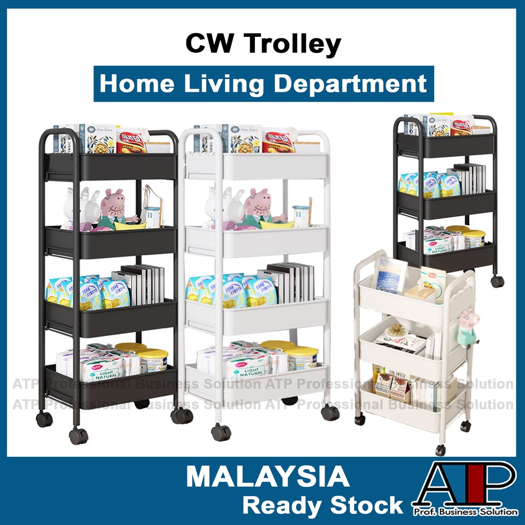 Furniture ️ Troli Simpanan Multifunction Storage Trolley Rack Office ...