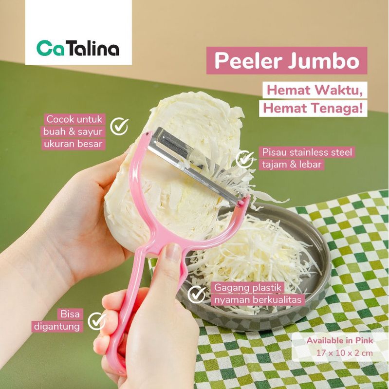 Peeler Pengupas Sayur Buah Ukuran Besar - Gambar 3