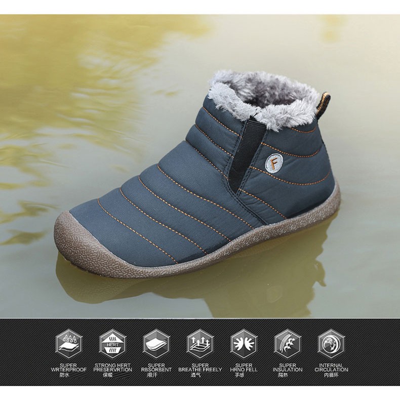 Snow Boots Waterproof Couple Winter Boots Anti Dust Comfortable Men ...
