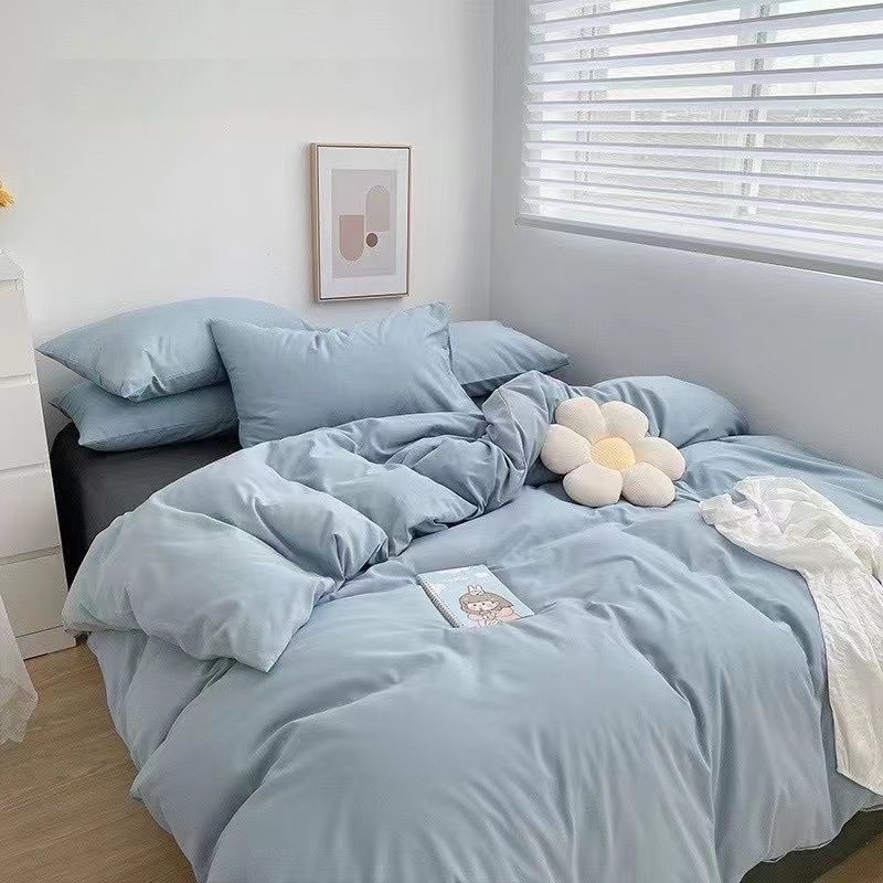 🇸🇬600TC Quilt cover set/Bedsheet Fitted with Quilt Cover Set/two Pillow