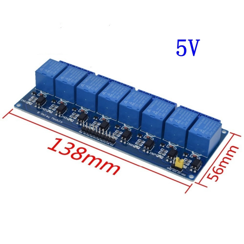 5V 12V 8 Channel Relay Module Shield With Optocoupler 8 Way Relay Board ...