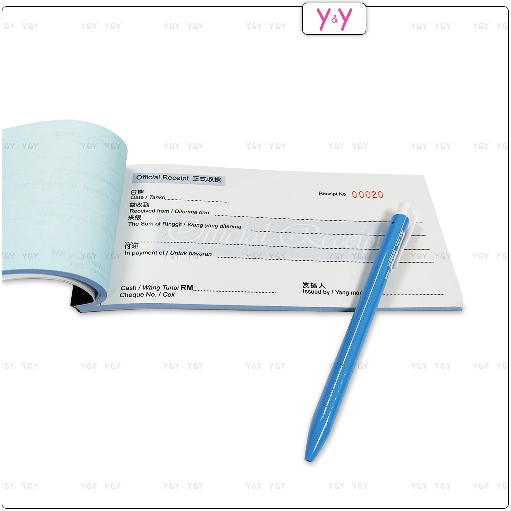 Step by Step 2ply Carbonless NCR Official Receipt Book / Bill Invoice ...