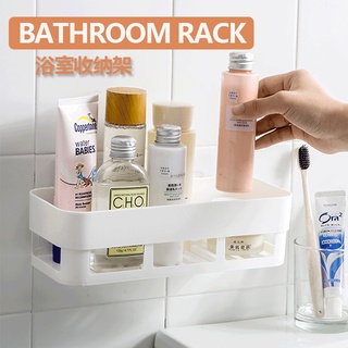 Plastic Toilet Suction Wall Storage Suction Cup Bathroom Shelf Free  Punching Washing Table