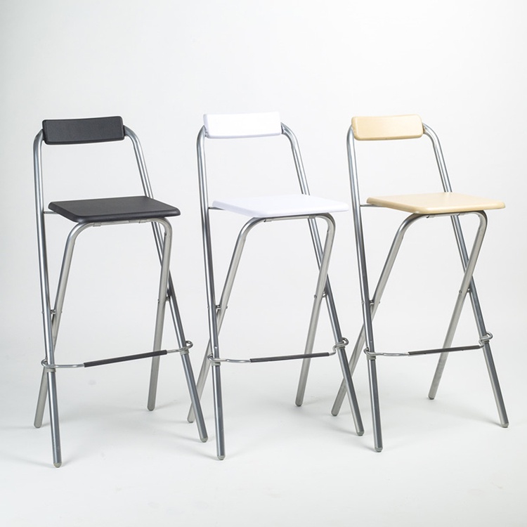 [Ready Stock] Foldable Bar Chair Folding Chairs High Stool For Domestic