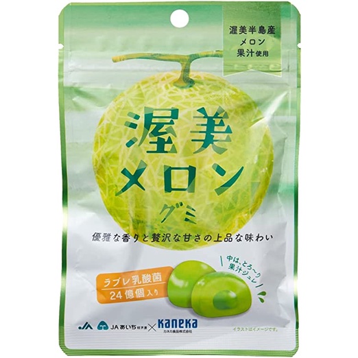 Kaneka Foods Atsumi Melon Gummy With Lactobacillus Brevis 40g X 10 Bags