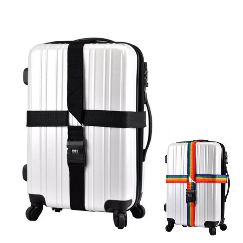 Cross luggage cheap strap with lock