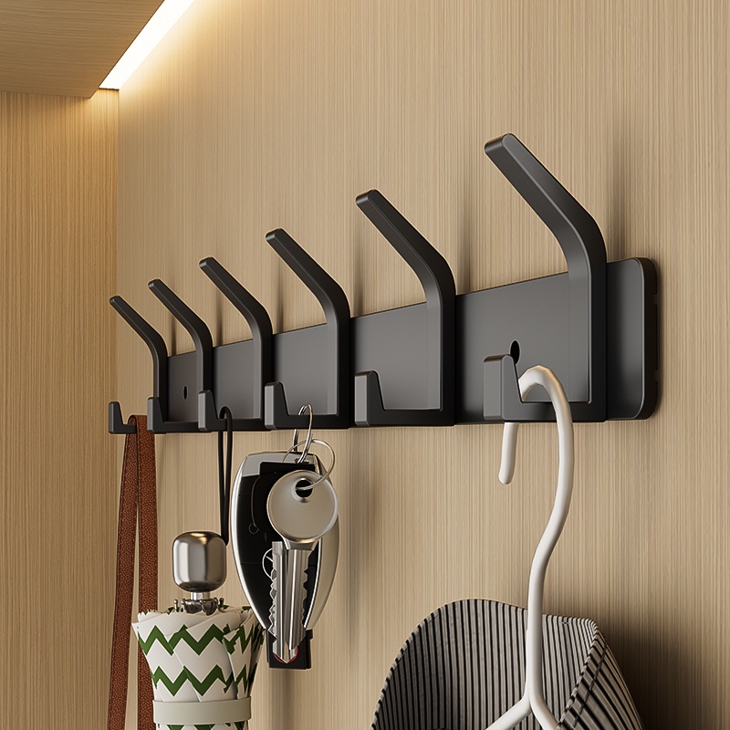 Drill Free Aluminum Thickening Clothes Door Hook Wall hooks Hanger ...