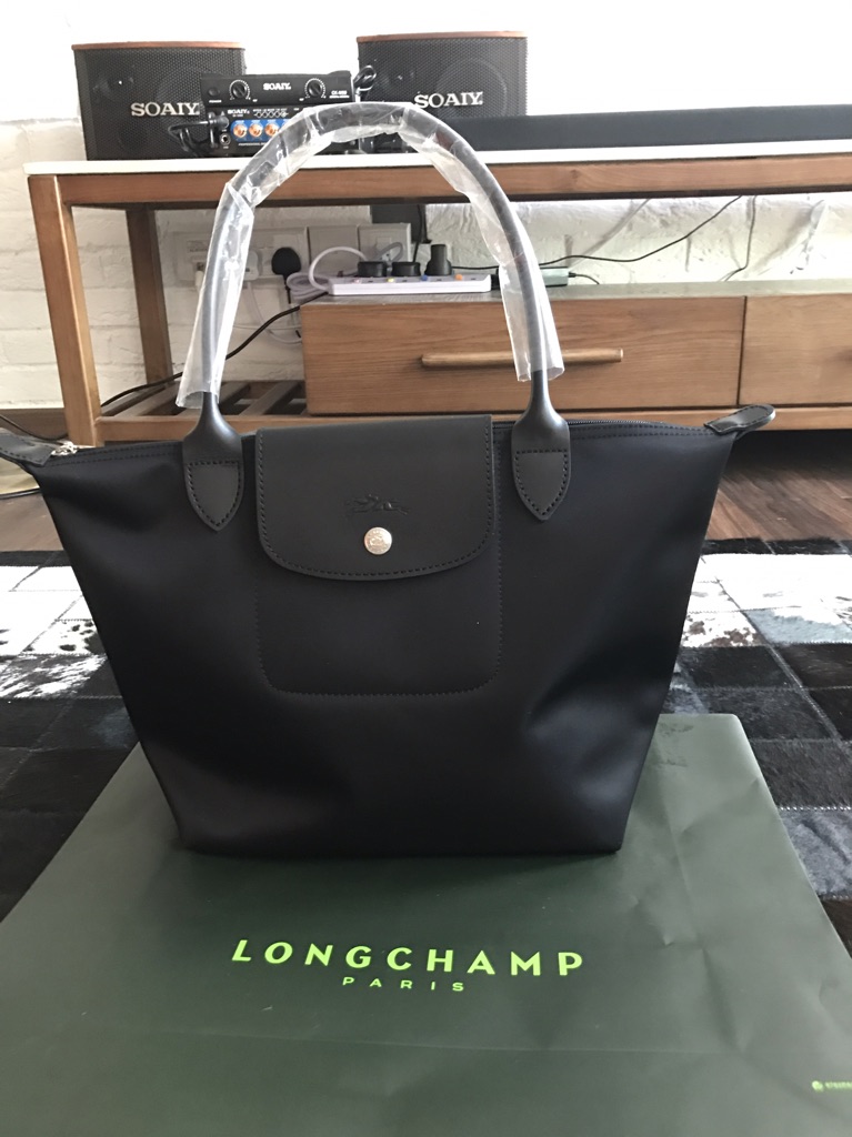 Longchamp Le Pliage Neo tote medium size 2605 black Shopee Singapore