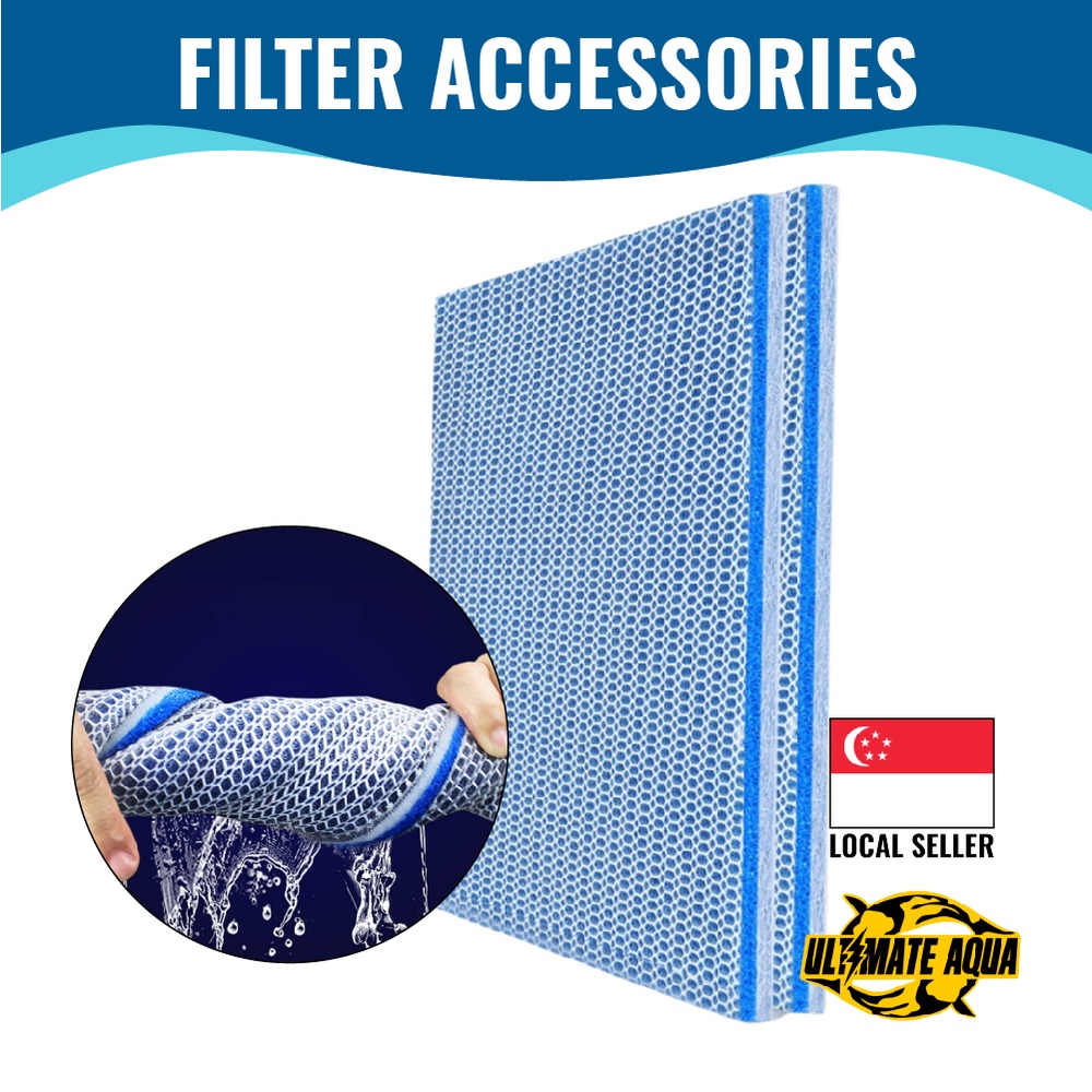 YEE Fish Tank Filter Sponge, Filter Media With White Cotton, Aquarium