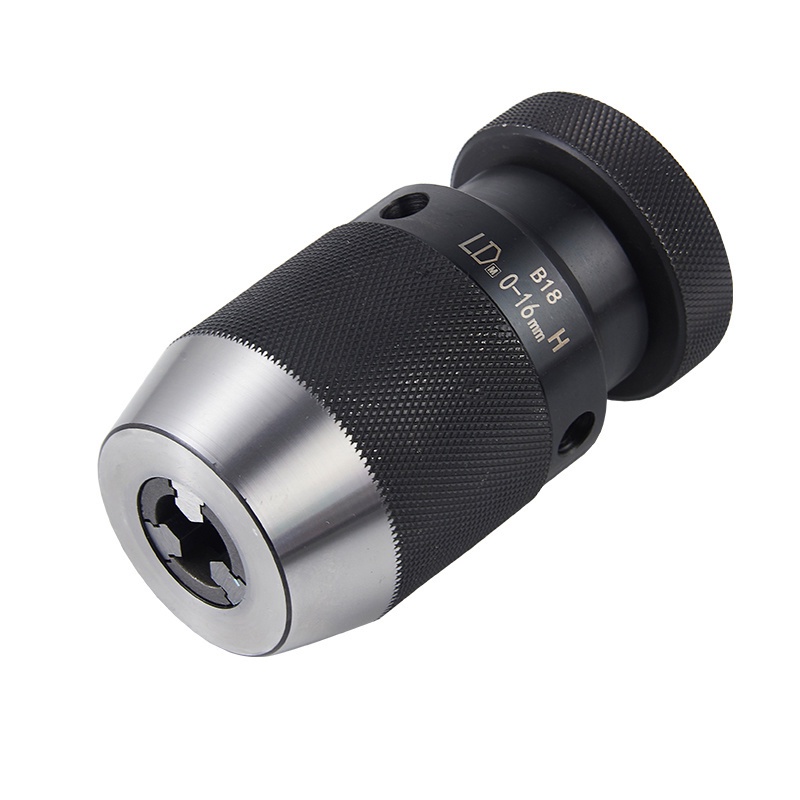 LD Heavy-Duty Self-Tightening Drill Chuck High-Precision Taper Shank Drill Chuck Integrated Self-Locking Milling Machine R8 Straight Shank Drill Clamp B16/Integrated Drill Chuck