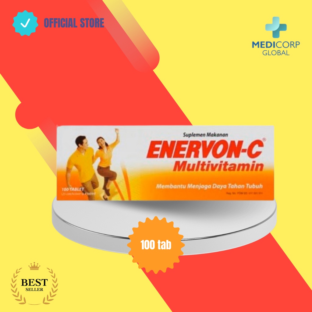 Enervon C multivitamin vitamin B C Calcium 25 Strips 100 Tablets