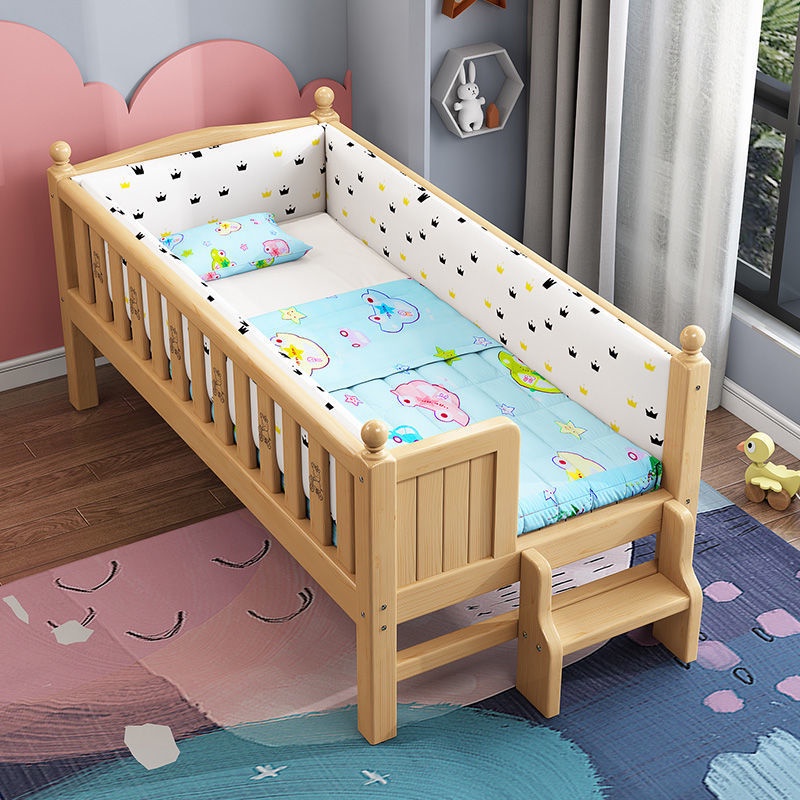 Free Shipping Solid Wood Splicing Bed Children s Bed Princess