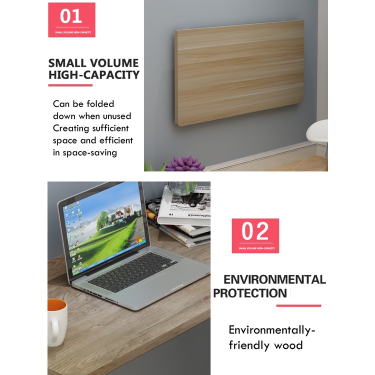 Picture of 🇸🇬Space-saving Foldable Wall Table / Efficient Study Furniture Living ...