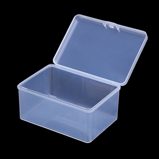 Rectangle Transparent Plastic Storage Box Parts Tools Storage Case ...