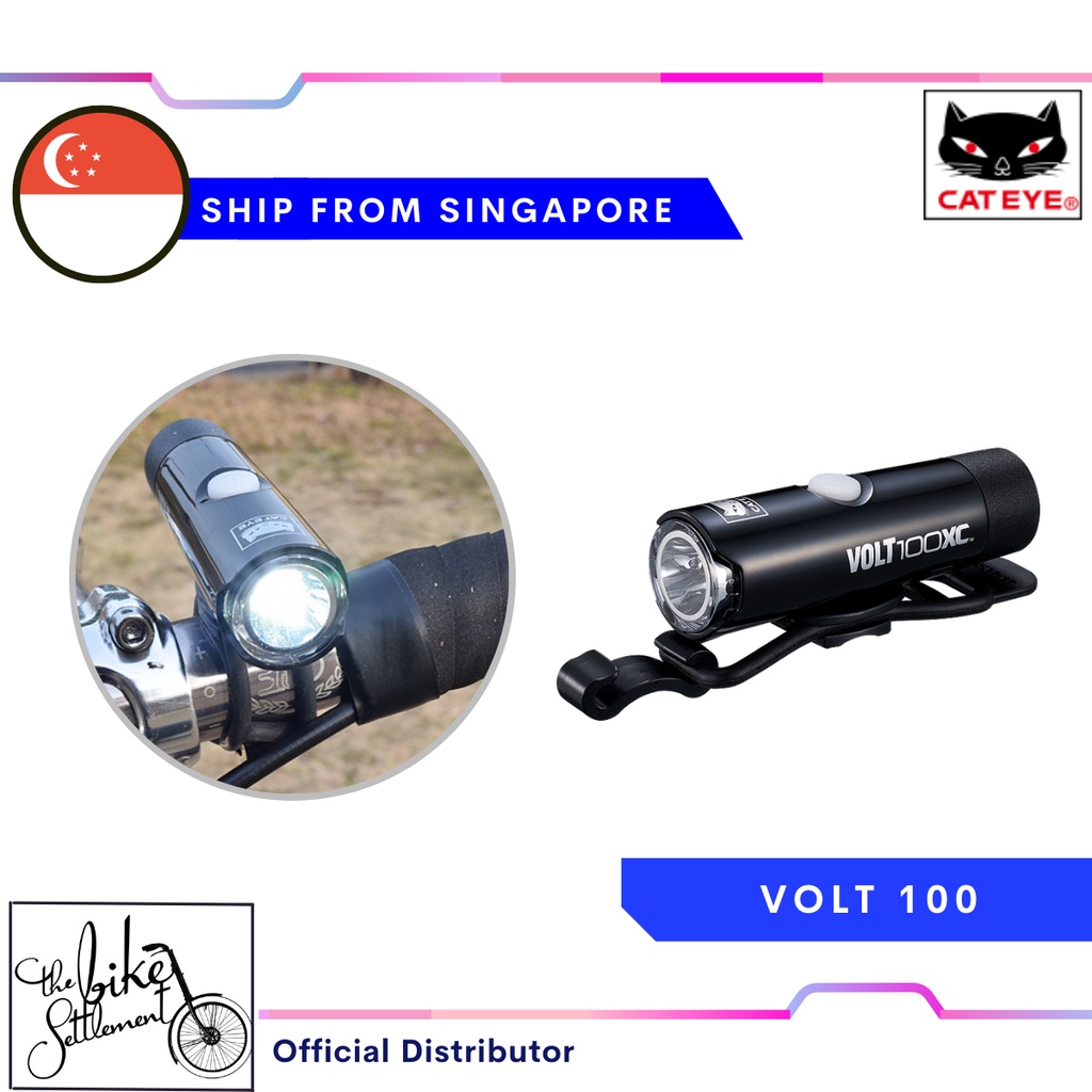 Cateye Volt 100XC Bicycle Front Light Compact and lightweight Direct USB rechargeable headlight Shopee Singapore