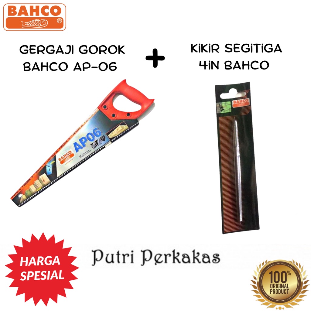 GERGAJI GOROK BAHCO X97 / GERGAJI BAHCO AP06 / KIKIR SEGITIGA BAHCO 4” - Gambar 4