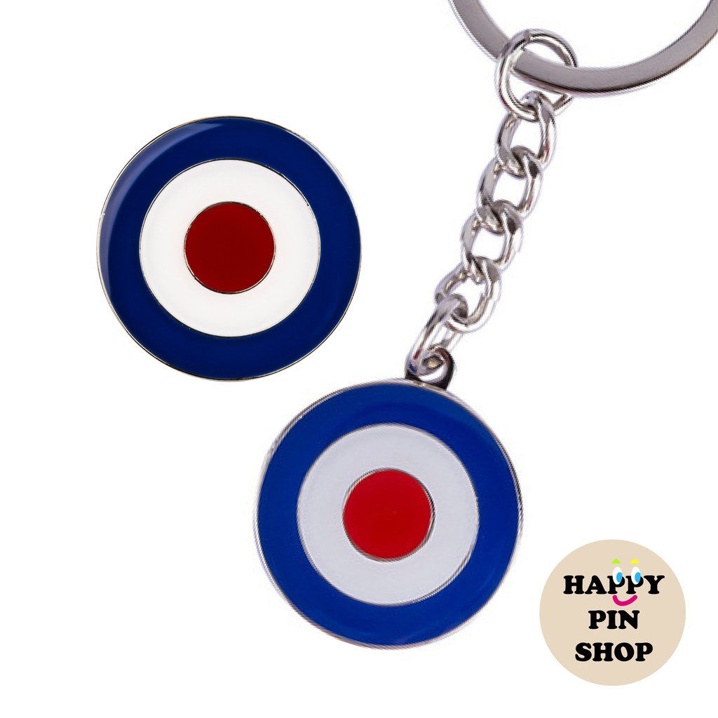1pc UK RAF Roundel Enamel Pin Badge, Keychain Keyring (Mod Symbol, Ben ...