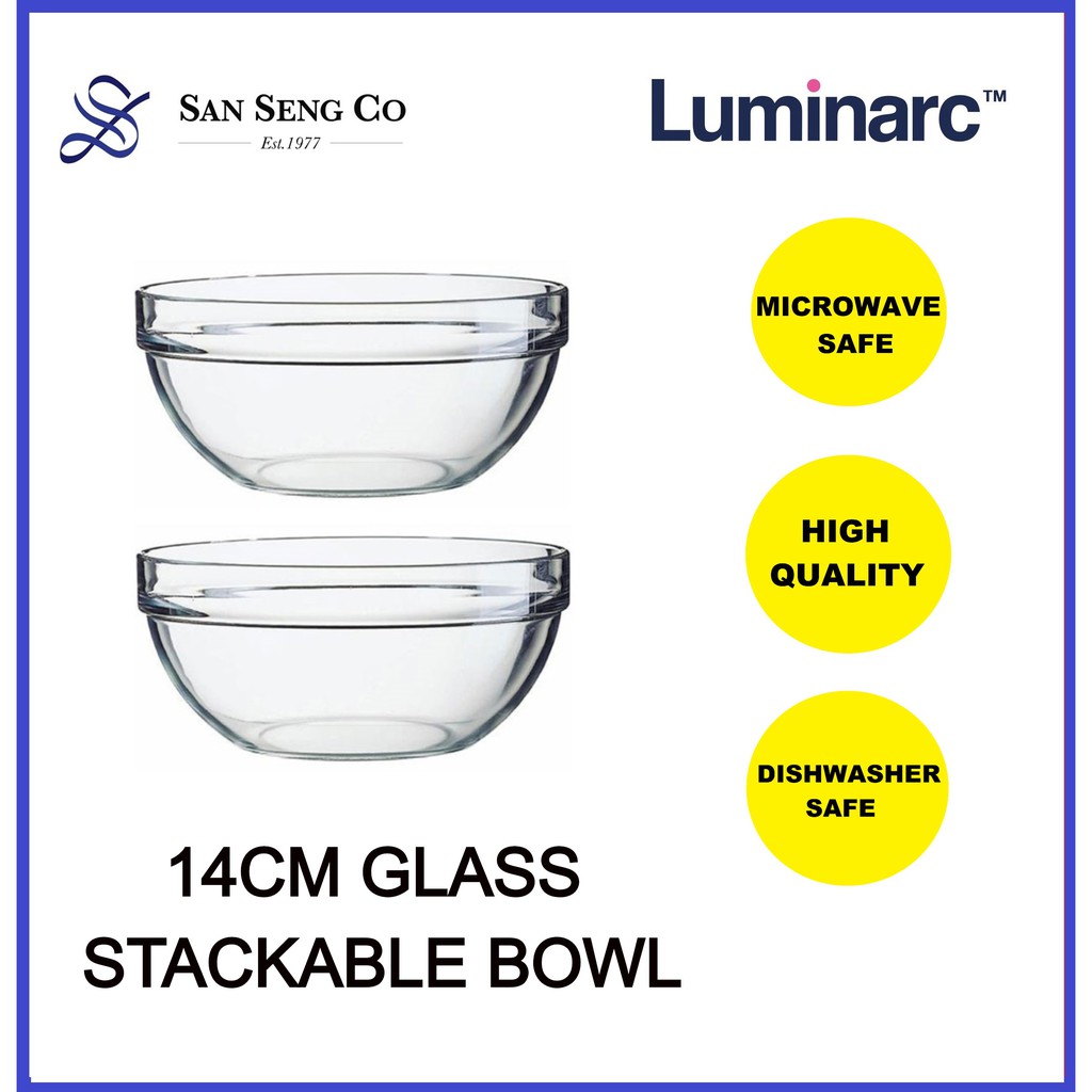 San Seng Luminarc 7CM26CM Tempered Glass Salad/Baking/Stackable Bowl