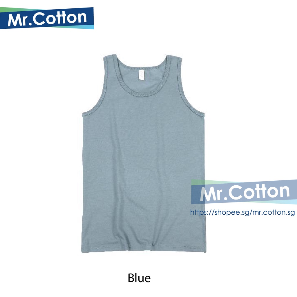 230g Tank Top Heavy Weight Pure Cotton Tee Singlet Sleeveless Crew Neck Round Neck Shopee