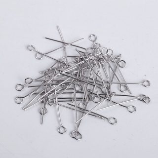 400pcs/box Flat Head Pins Eye Pins For DIY Jewelry Making, Straight Head  Eye Pins Golden And Sliver Jewelry Making Pin Metal End Headpins For Craft  Ea